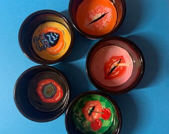 Bodacious Lip Trinket Ring Dishes | Bold + Graphic | Upcycled
