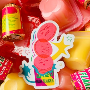Haw Flake Glossy Vinyl Sticker | Nostalgic Asian Snack Sticker | Glossy Waterproof Decal