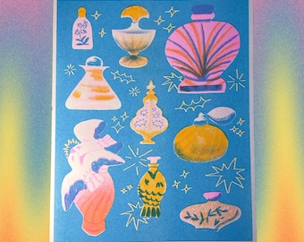 Sparkle Risograph Print | 8.5”x11”