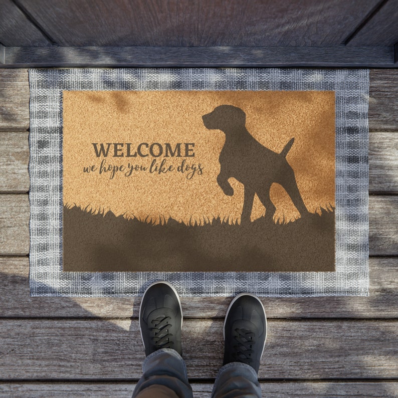 GSP German Shorthaired Pointer Outdoor Coir Coconut Fiber 24x16 Doormat