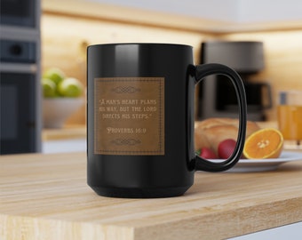 Mug for Men | Man of God | Proverbs 16:9 The Lord Directs His Steps Mug | Father's Day Dad Gift | Gift for Men, Husband Gift, Pastor Gift