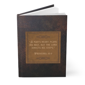 Man of God Journal for Men | Pastor Appreciation | Proverbs 16:9 The Lord Directs His Steps | Father&#39;s Day Gift | Gift for Him