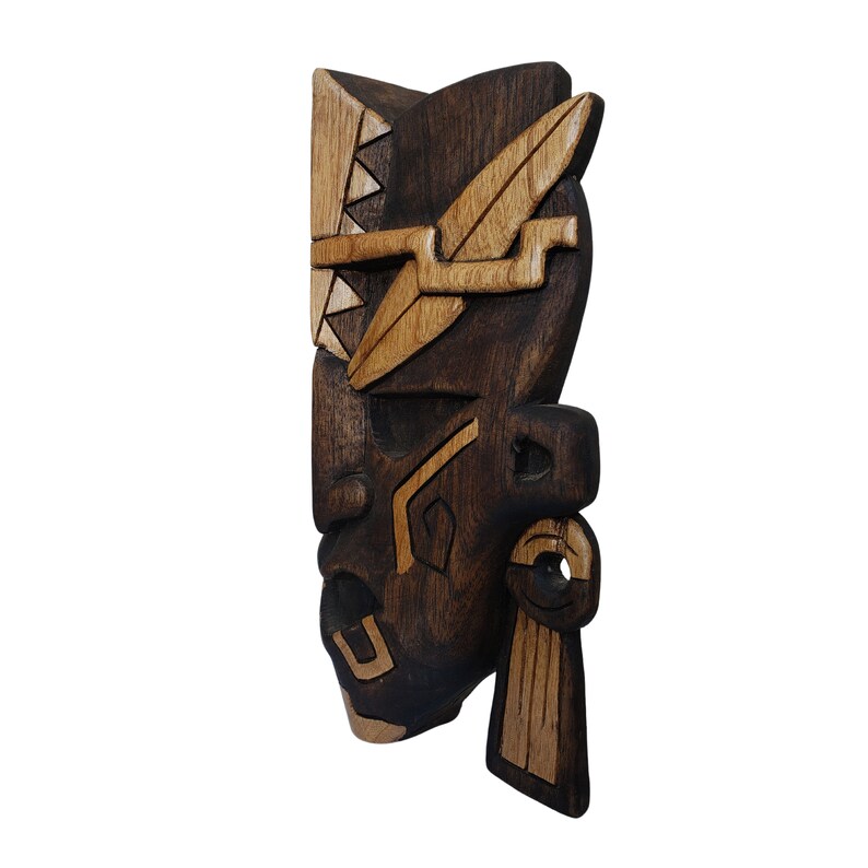 Mayan Cedar Mask. Mexican Crafts, Treasure of Pre-hispanic Culture With ...