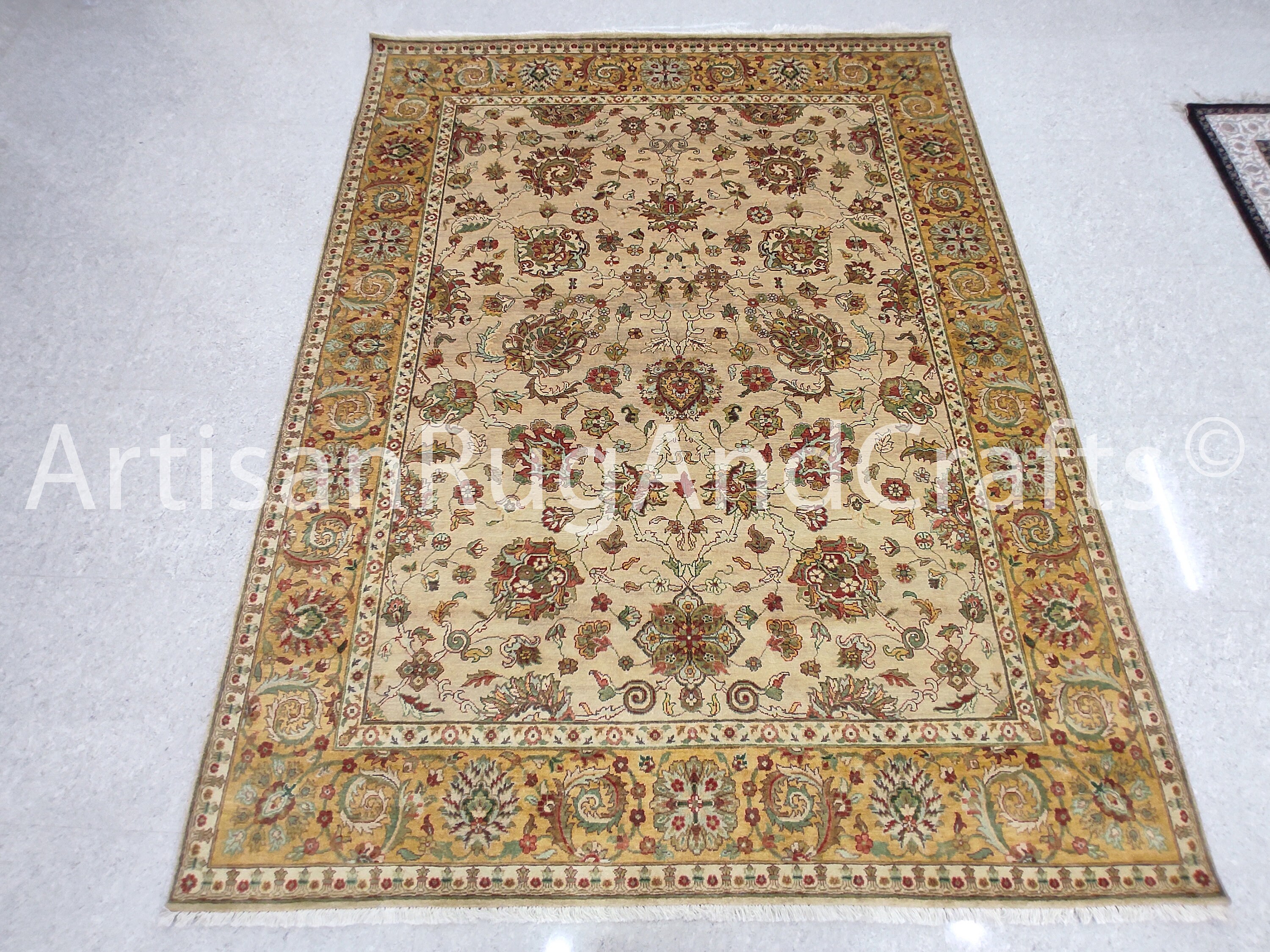 IVORYGOLD Hand Knotted Persian Wool Rug 8x10, Hand Made Weaving, Home