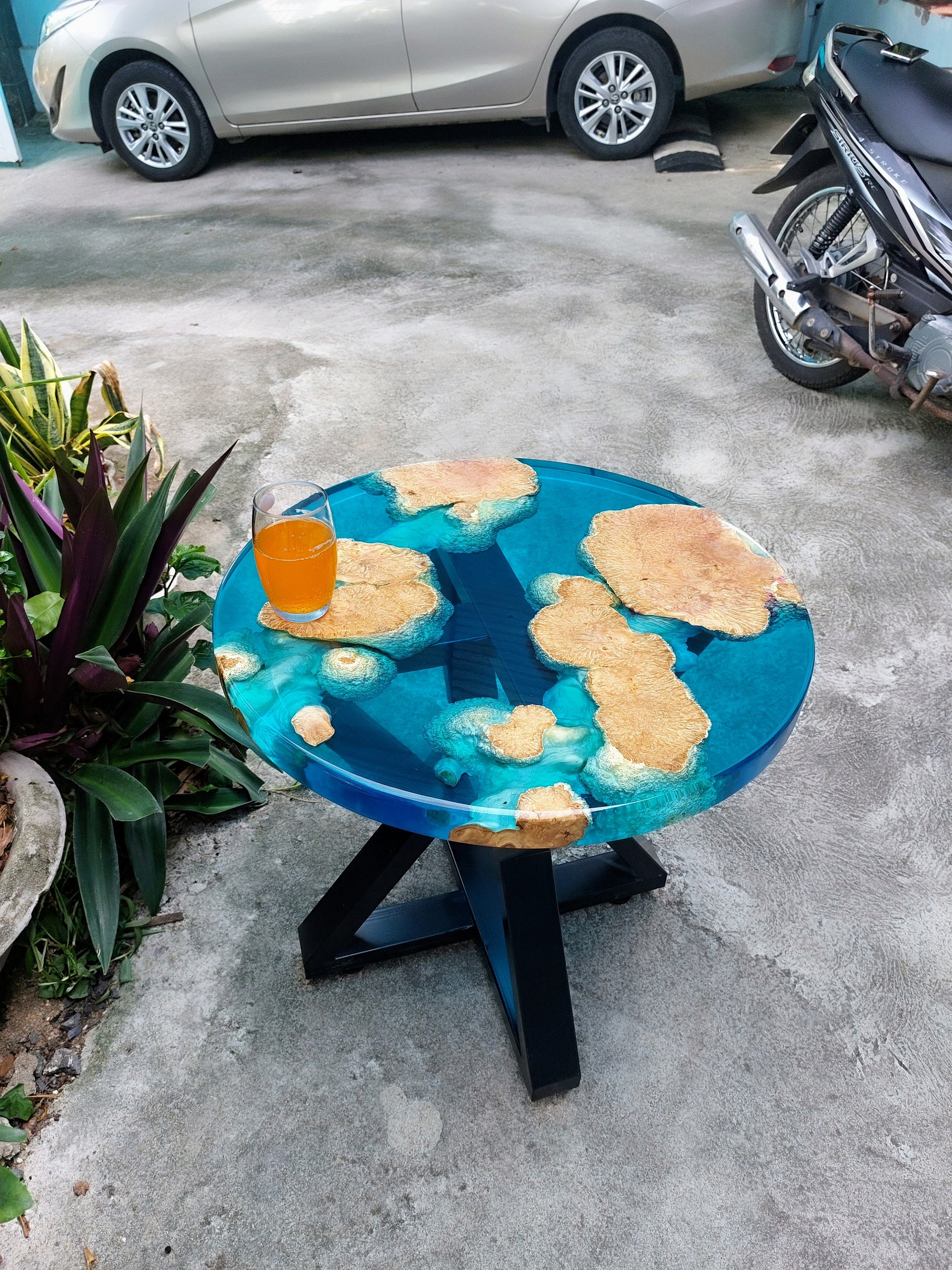 Coffee Tree Wood Epoxy Resin Table: Unique Table Art - Etsy