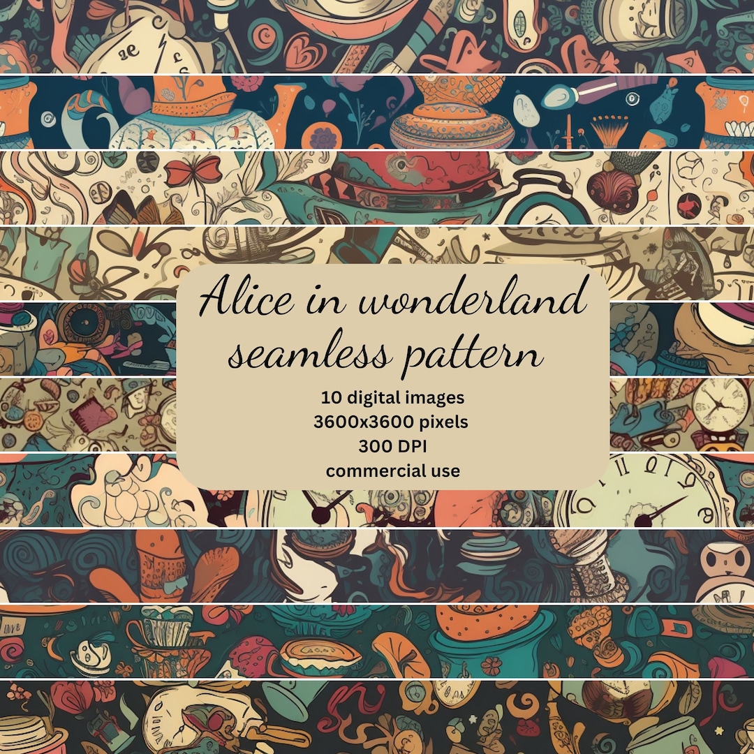 Alice in Wonderland Pattern - Etsy
