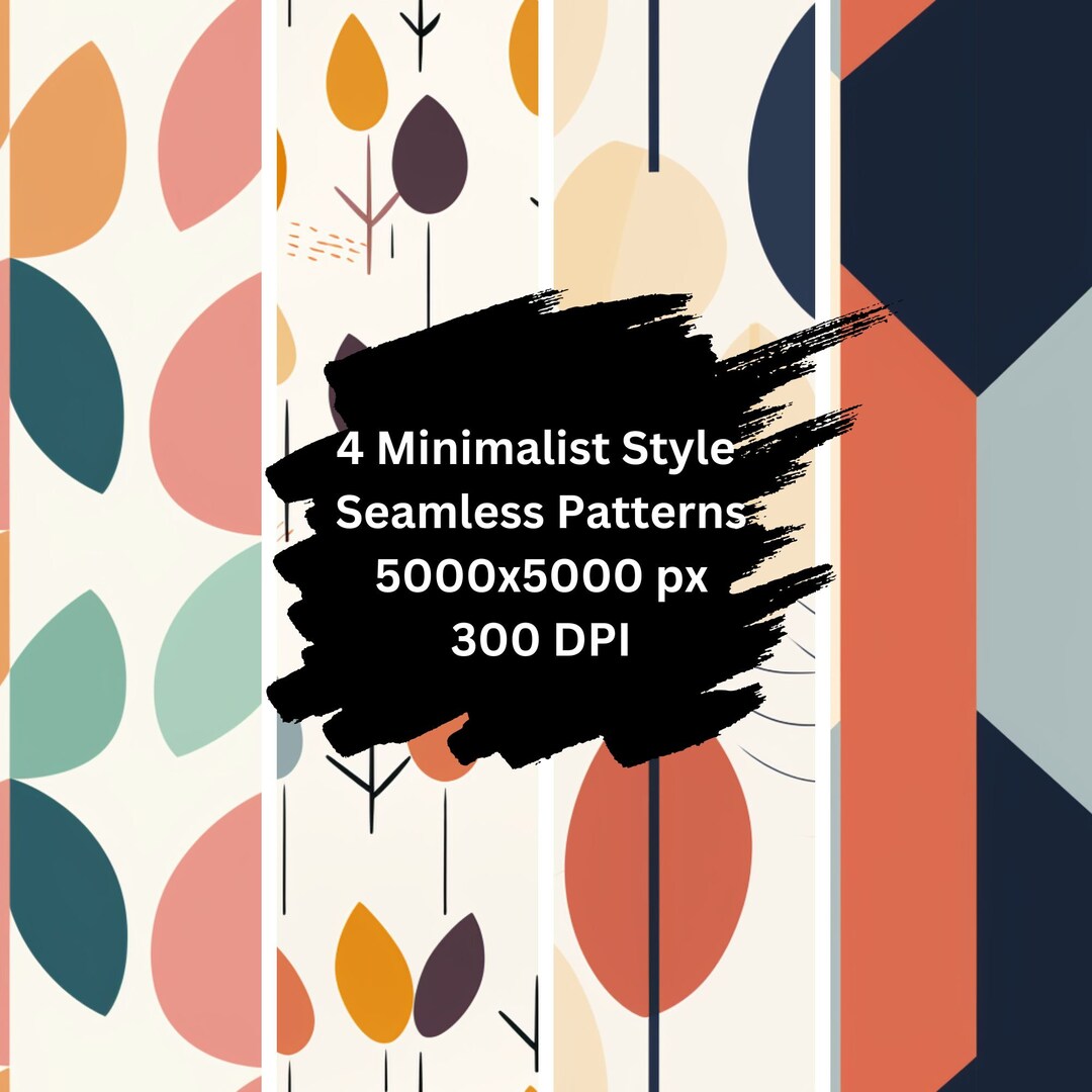Minimalist Style Ai-generated Seamless Patterns: Unique and Vibrant ...