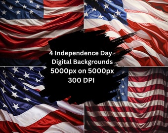 Amerikaanse vlag - Onafhankelijkheidsdag - AI Verbluffende digitale achtergronden voor boeiende beelden!