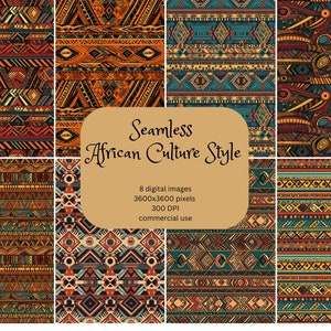 African culture seamless patterns