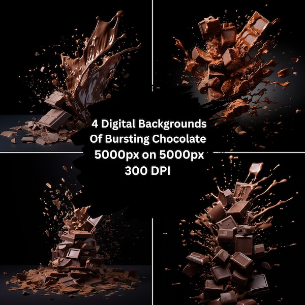 Bursting Chocolate AI Stunning Digital Backdrops for Captivating Imagery!