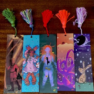Lunar Bunny Giant Octopus Candy Demon Glitter Forest Red Riding Hood Tassel Bookmarks
