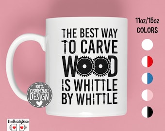 Wood Carving Mug | Woodsman Gift, Woodworking Lover Coffee Mug