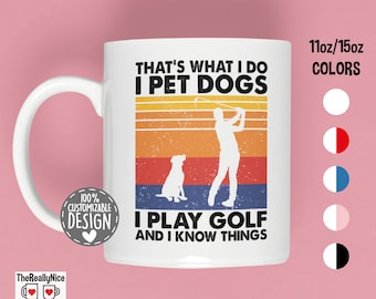 Dog And Golf Mug | Golfer Gift