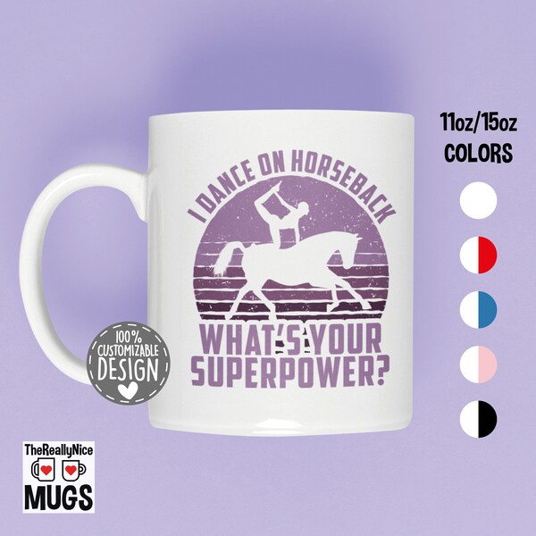 Horse Vaulting Mug | Equestrian Gift, Gymnastic On Horseback Tea Cup, Vaulter Gift, Horse Lover, Horse Back Riding Coffee Mug