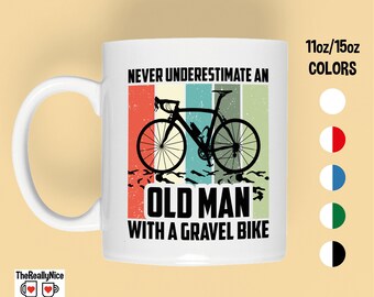 Gravel Bike Mug | Funny Bikepacking Gift for Off-Road Cyclist