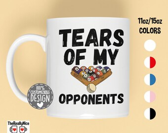 Funny Pool Player Coffee Mug - 'I Beat People With A Stick For Fun' Quote, 11oz Ceramic - View #5
