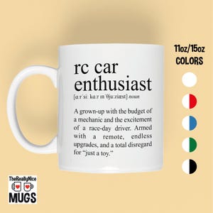RC Car Enthusiast Mug | Remote Control Car Lover Gift, Hobbyist Present, Funny Mug for RC Car Fanatic, Gift for RC Car Driver
