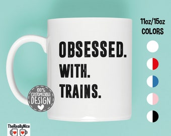 Trainspotter Mug | Trainspotting Tea Cup, Train Lover Gift, Obsessed With Trains, Model Train Enthusiast, Railfan Coffee Mug