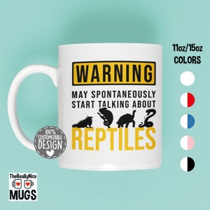 Reptile Lover Mug | Herpetology Enthusiast Gift, Animal Lover Tea Cup, Bearded Dragon Coffee Mug