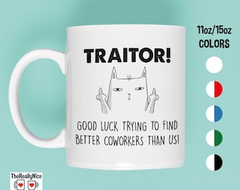 Funny Coworker Farewell Mug | Sarcastic Goodbye Gift
