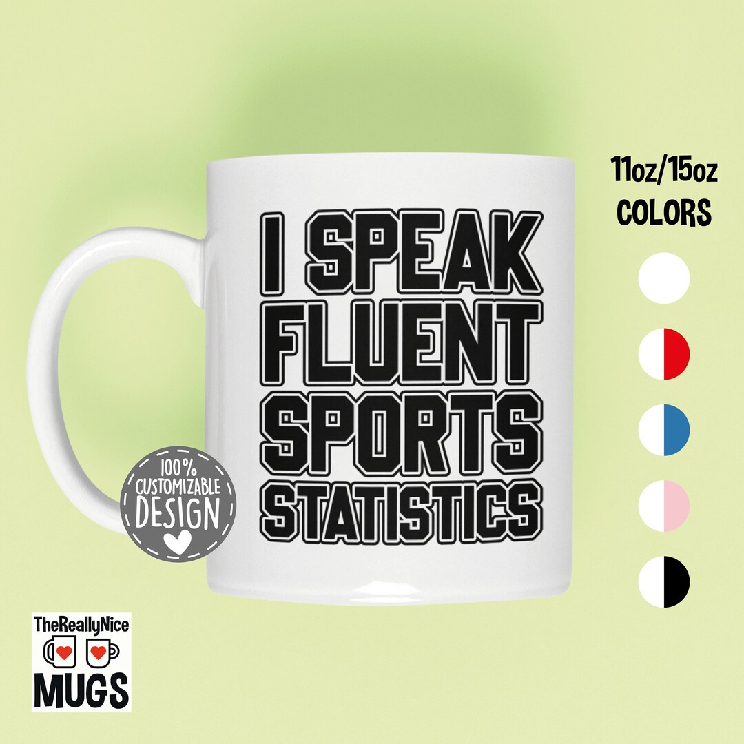 Sports Statistics Coffee Mug | Fluent Analyst Gift - Etsy