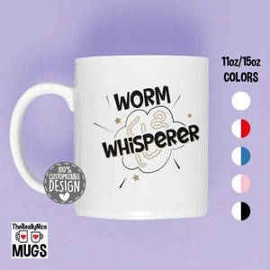 Vermiculture Mug | Vermicompost Gift, Earthworms Coffee Mug, Worm Whisperer, Vermiculture Gift, Gardening Coffee Mug