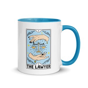Funny Lawyer Mug |  Tarot Card The Lawyer, Legal Professional Tea Cup - Attorney Coffee Mug for Law Enthusiasts