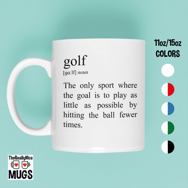 Golf Mug Funny Golf Definition Enthusiast, Tea Cup, Funny Golf Coffee