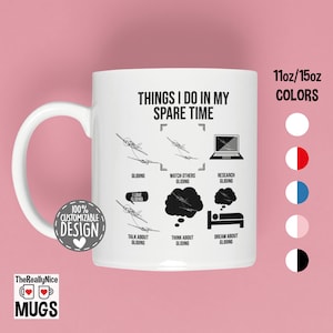 Sailplane Glider Mug | Things I Do In My Spare Time, Soaring Airplane Pilot Tea Cup, Aeroplane Gift, Sailplane Pilot Coffee Mug