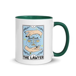 Funny Lawyer Mug |  Tarot Card The Lawyer, Legal Professional Tea Cup - Attorney Coffee Mug for Law Enthusiasts