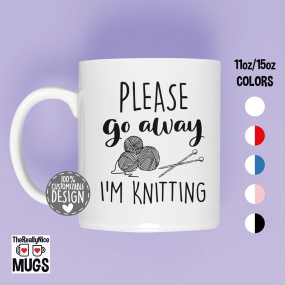 Personalised Knitting Mug Knitting Gifts for Women Knitting Lover