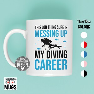 Scuba Diver Mug | Scuba Diving Gift, Under Water Sports Tea Cup, Dive Instructor Gift, Diving Lover Coffee Mug