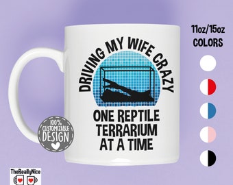 Funny Reptile Owner Mug | Terrarium Tea Cup, Herpetology Enthusiast Gift, Animal Lover Bearded Dragon Coffee Mug