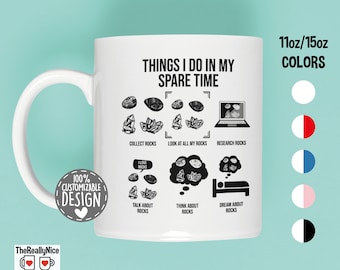 Rock Collector Mug | Geology Lover Gift, Spare Time Design
