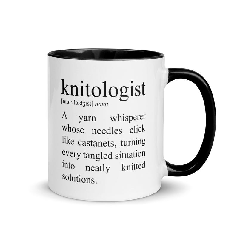 Knitting Mug Funny Knitologist Definition, Yarn Lover Tea Cup, Funny