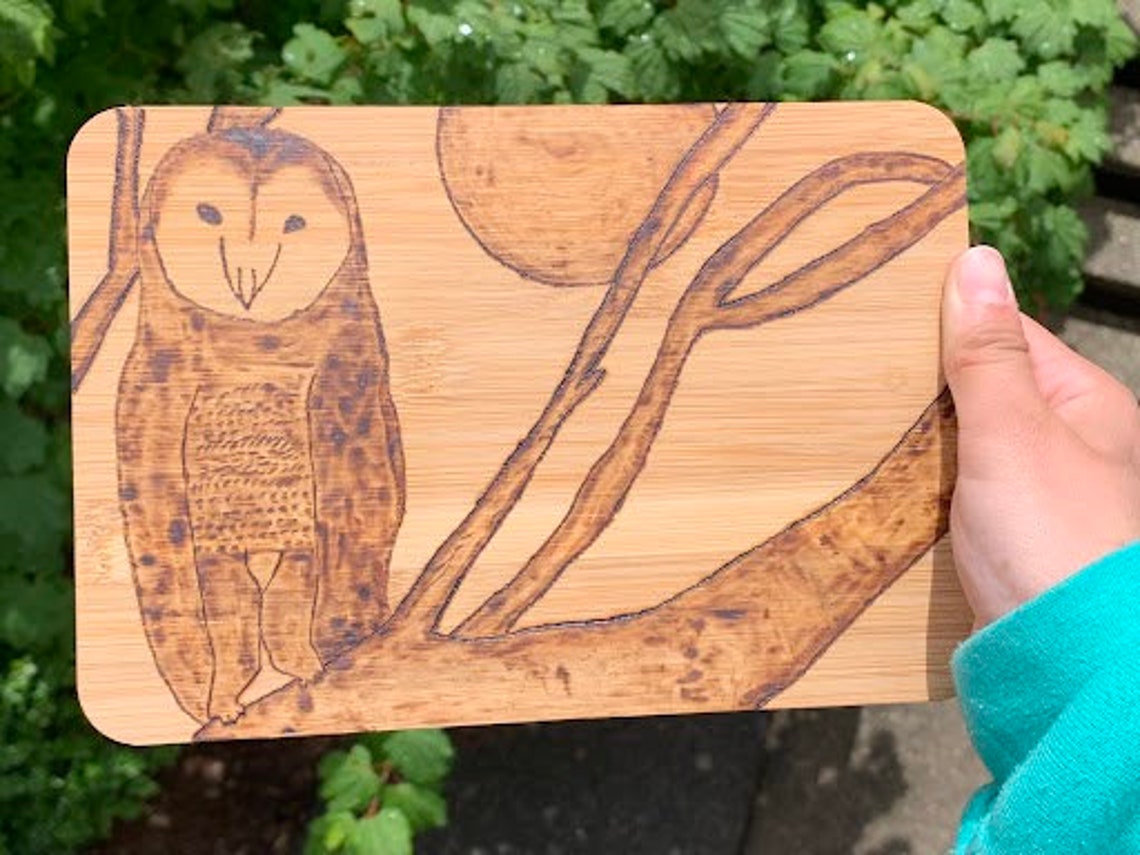 Owl Cutting Board Etsy