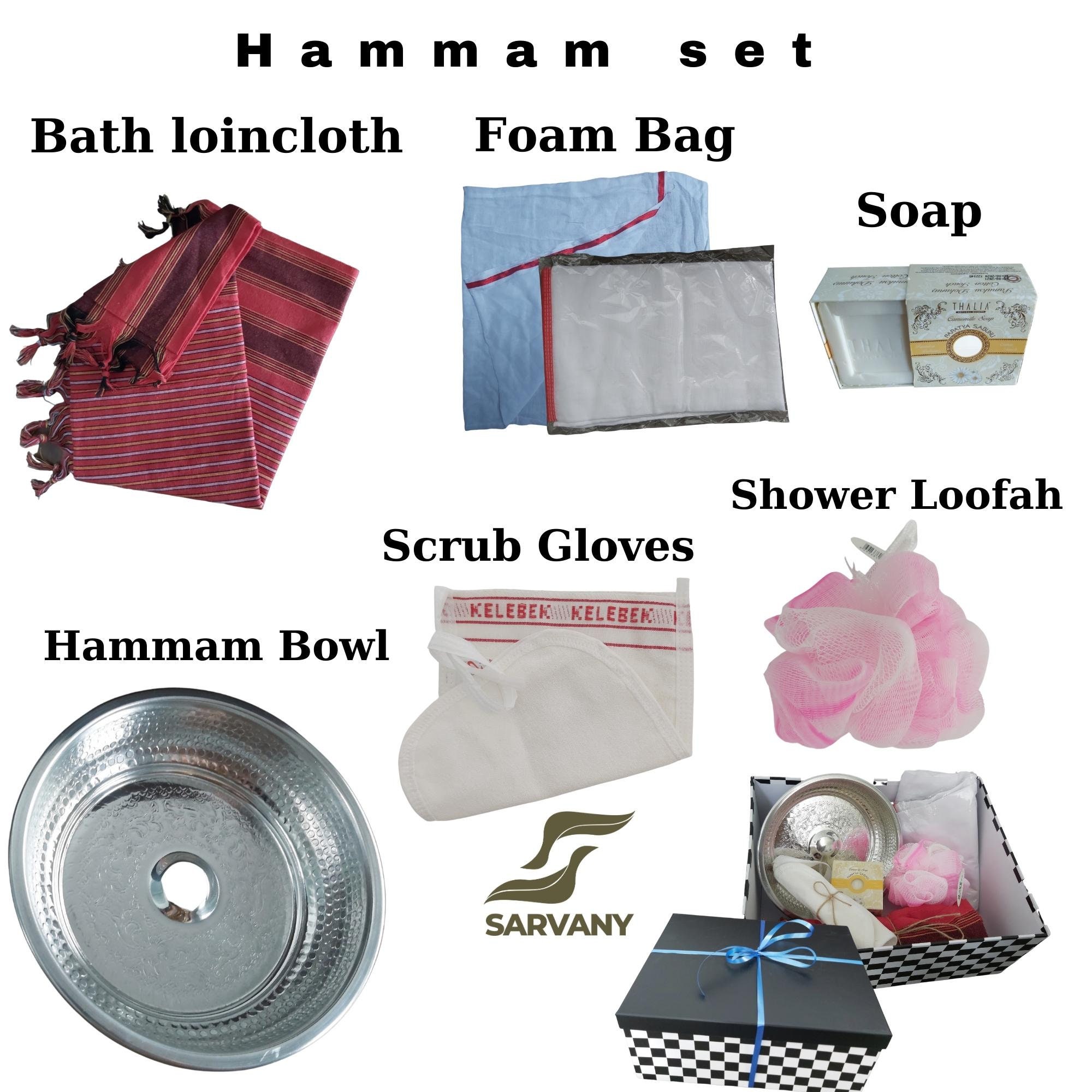 Turkish Bath Set, Foam Bag, Soap, Hamam Set, Bath Set, Bath Fiber ...
