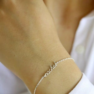 Sterling Silver Name Bracelet, Personalized Bracelet ,Gift For Her, Personalized Gifts, Personalized Jewelry,