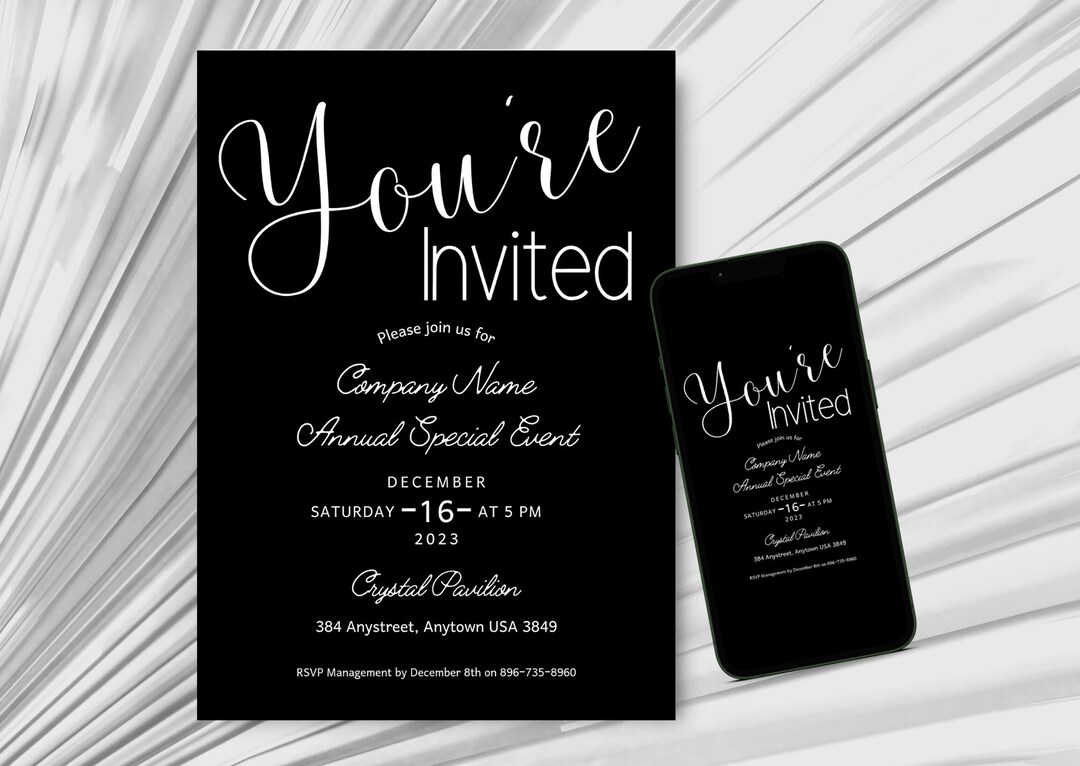 Client Event Invite Business Client Invitation Corporate Grateful for You Invite Staff Work ...