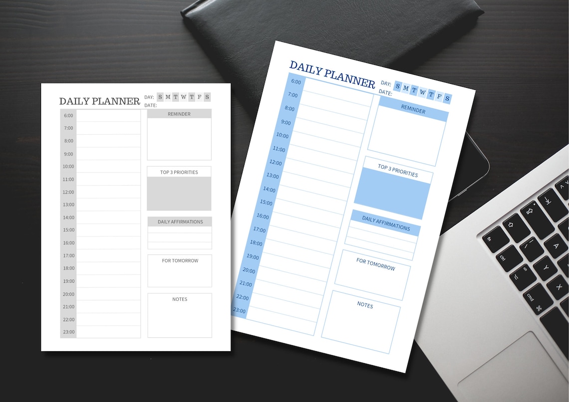Daily Planner Printable Daily Organizer Day Planner - Etsy