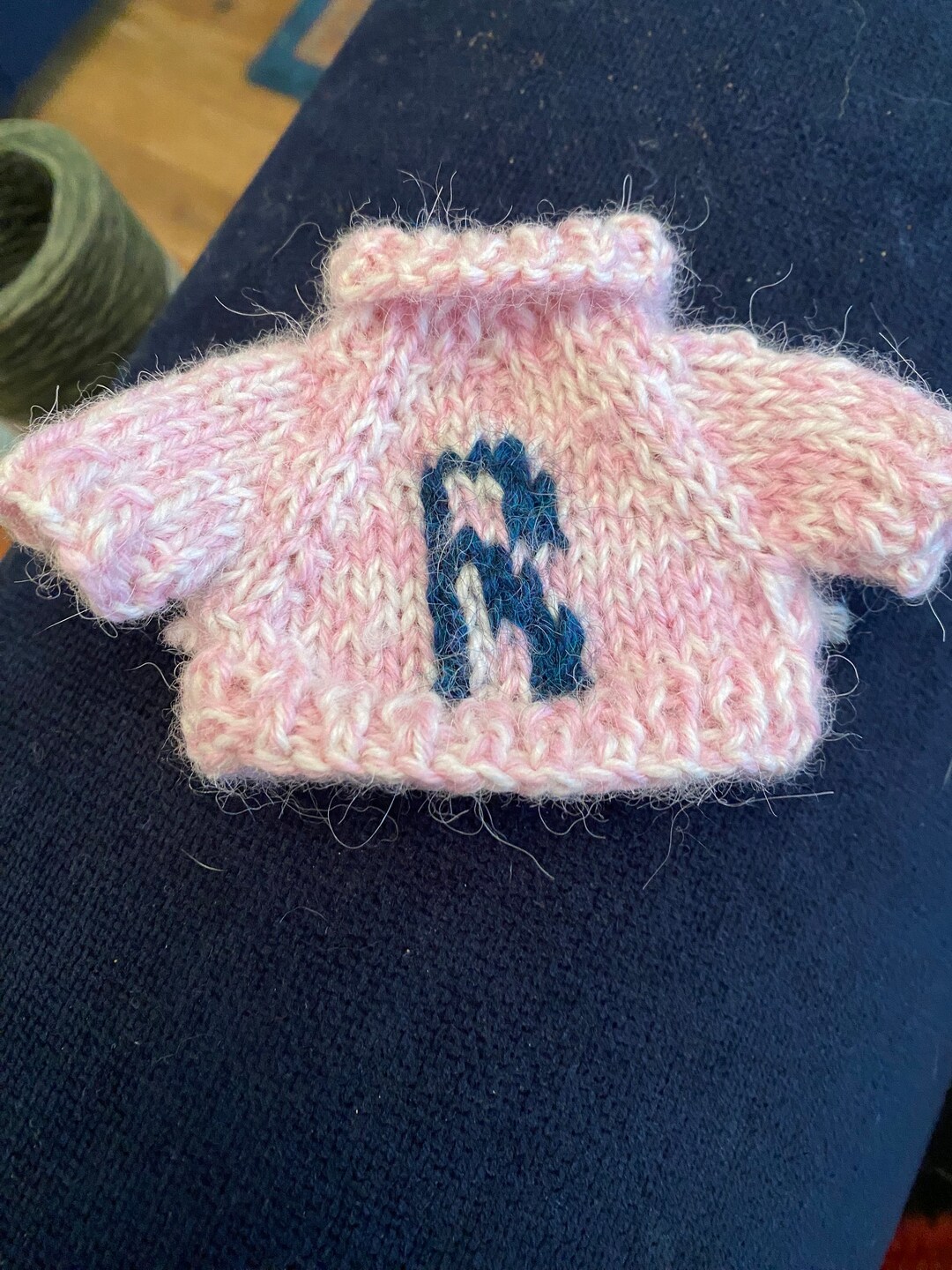 Hand Knitted Frog Jumper With a Large Letter to Order Etsy