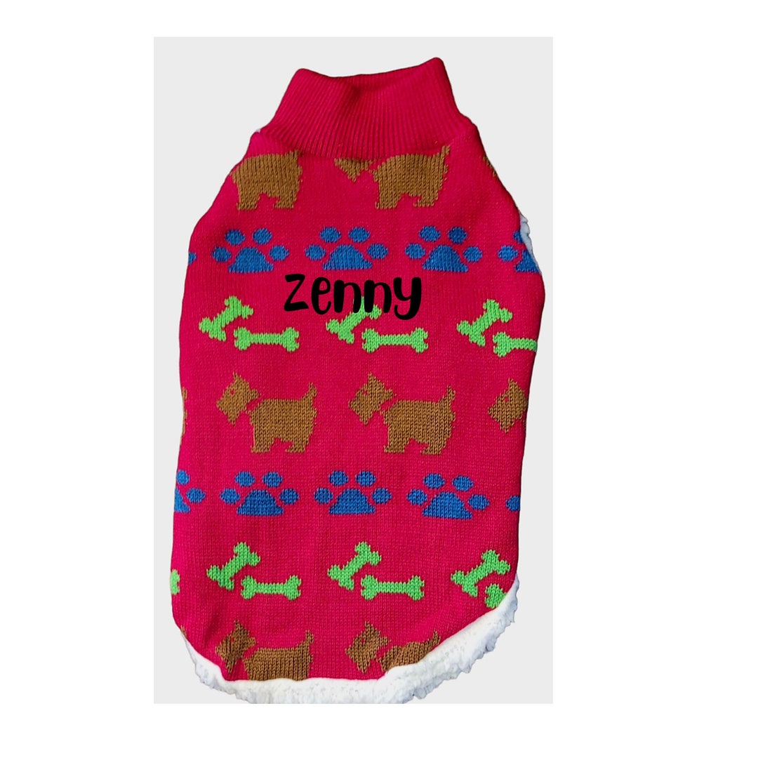 Personalized Dog Sweater, Personalized Pet Sweater, Personalized Dog