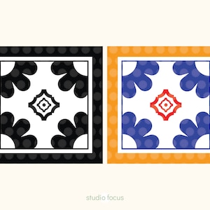Tile Cut File SVG, PNG Digital Download | Marokkaanse tegel svg, Turkse tegel, Mexicaanse tegel, Folk Art Tile, Cricut DIY-bestand, afdrukbaar
