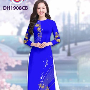 Ao dai traditionnel vietnamien préfabriqué pour femme - 4 couleurs | Ao Dai pour femme | Ao Dai Pour Filles | Robe vietnamienne | Robe Viet avec pantalon