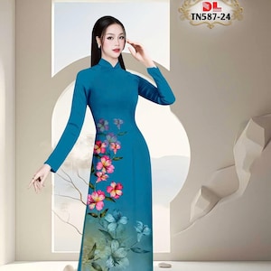 Pre-made Vietnamese Traditional Ao Dai For Women - 5 Colors | Ao Dai For Women | Ao Dai For Girls | Vietnamese Dress | Viet Dress with Pants