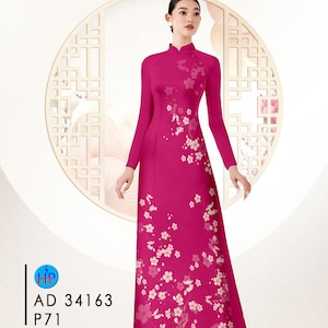Floral Silk Ao Dai: Vietnamese Traditional Dress