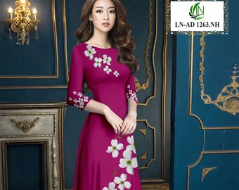 Amazon.com: B34 Ao dai Vietnam Vietnamese Traditional Ao Dai