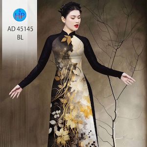 3D Áo Dài Lụa Mã Não- High quality Silk Ao Dai | Traditional Ao Dai Dress | Uniform Ao Dai | Ao Dai For Women | Vietnamese Dress
