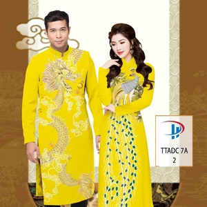 Vietnamese Ao Dai Couple | Pre-made Vietnam Traditional Ao Dai | Long- Phượng Ao Dai  | Ao Dai For Men | Ao Dai For Women |Ao Dai For Events