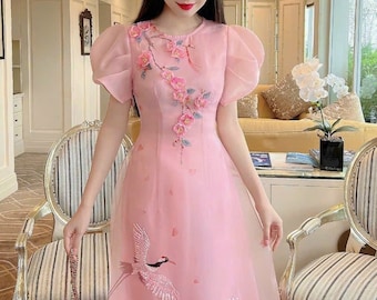 Set MINH AN Ao Dai Dress | Vietnamese Ao Dai | Ao Dai for